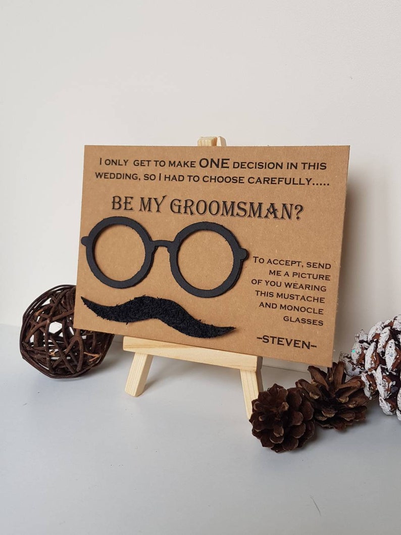 Groomsmen proposal card,Best man proposal card,Mustaches proposal card,Funny Groomsman proposal card, will you be my Groomsman\/best man card