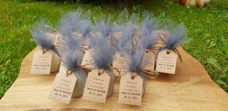 Wedding favours/wedding candle favours/ personalised favours/rustic candle favours/ meant to bee favours/wedding favours for guests image 7