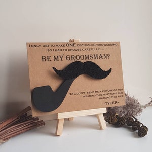 Groomsmen proposal card,Best man proposal card,Mustaches proposal card,Funny Groomsman proposal card, will you be my Groomsman/best man card