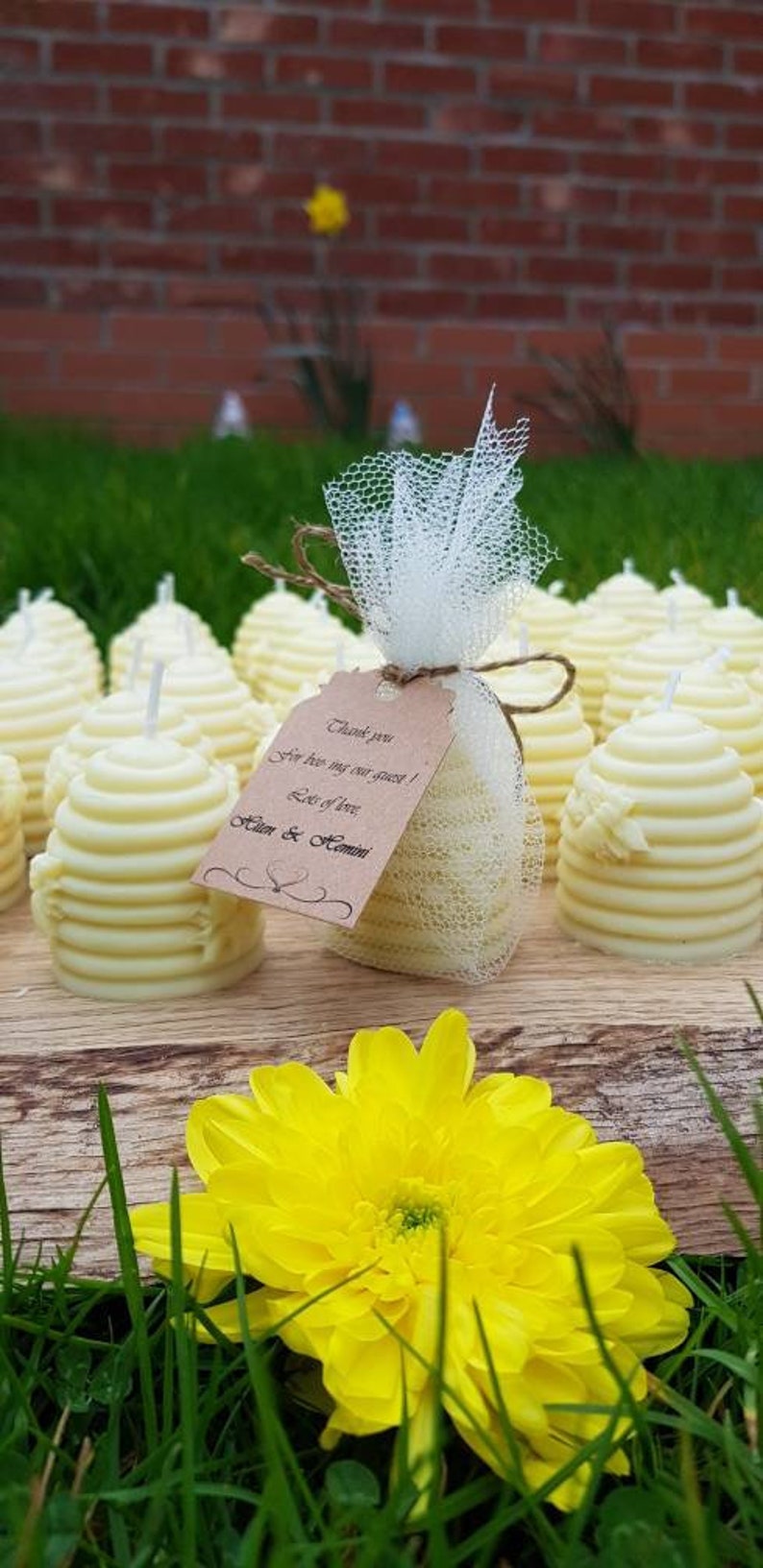 Wedding favours/wedding candle favours/ personalised favours/rustic candle favours/ meant to bee favours/wedding favours for guests image 9