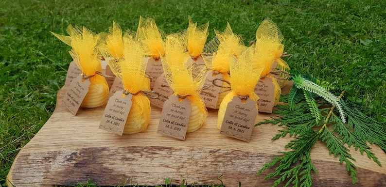 Wedding favours/wedding candle favours/ personalised favours/rustic candle favours/ meant to bee favours/wedding favours for guests image 3