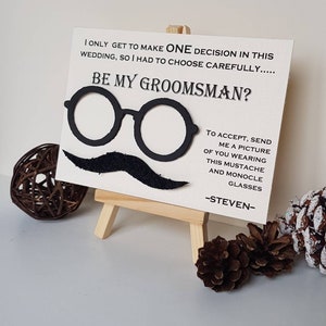 Groomsmen proposal card,Best man proposal card,Mustaches proposal card,Funny Groomsman proposal card, will you be my Groomsman/best man card image 6