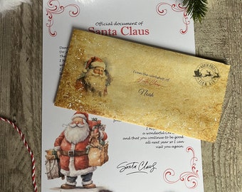 Personalised letter from Santa Clause/Letter from Father Christmas/personalised letter for Christmas