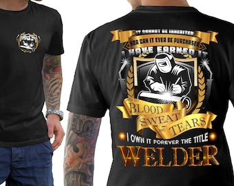 Welding Shirt, Mig Welding Royal Gift 2 sided Exclusive Unisex T-Shirt, Father's Day Gift