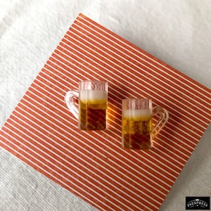 Tiny Beer Mug Earrings, Jewelry, Beerings