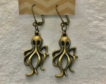 Octopus Earrings |  Cthulhu Earrings | Sea Creature | Octopus Jewelry