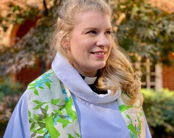 READY TO SHIP Silk Clergy Stole, Marriage Ceremony Stole, Children’s Chapel Stole