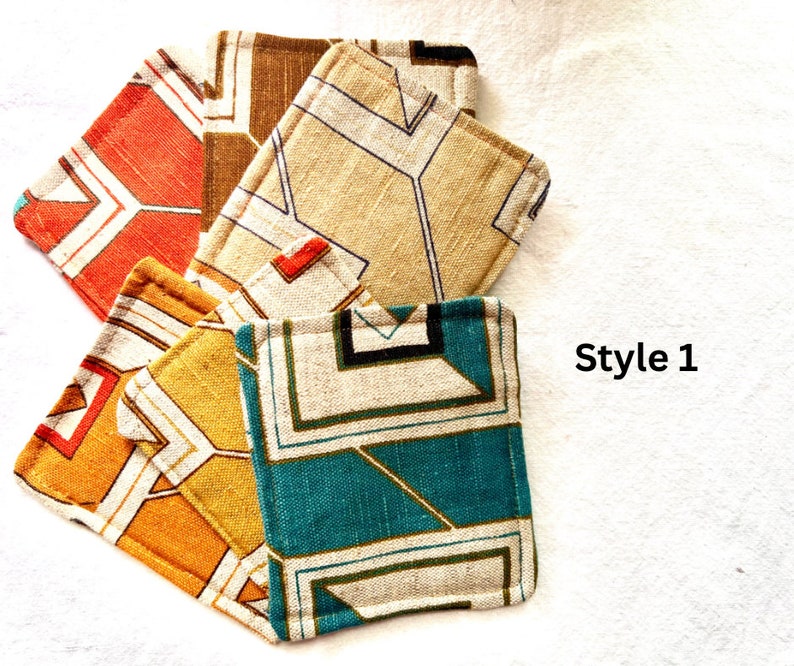 Vintage Fabric Coasters Style 1