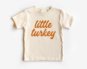 Thanksgiving kids shirt | little turkey toddler shirt | Vintage | Natural Toddler Tee | Kids thanksgiving shirt | fall toddler shirt | boys