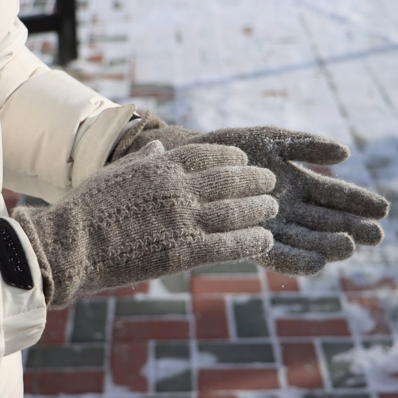 Final Sale Natural Soft Yak Wool Warm Gloves Hand Warmer Winter Gloves 100% Eco Yak Down Gloves Sale Big Sale image 2