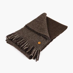 Herringbone Knit Yak Down Scarf Eco Super Warm Scarf 100% Yak Down Scarf Knit Wool Scarf image 1