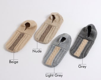 Soft Cashmere Slippers Cozy Warm Home Slipper Socks Mongolian Natural Pure Cashmere