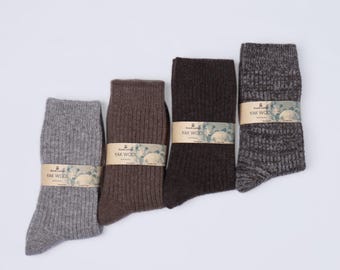 Mongolian Yak Wool Socks – Super Warm Winter Bed Socks