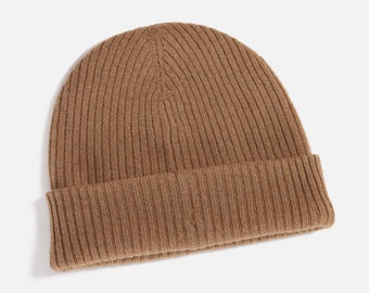 Unisex Hat Double Layer Hat Camel Wool Hat Winter Beanie Warm Wool Hat