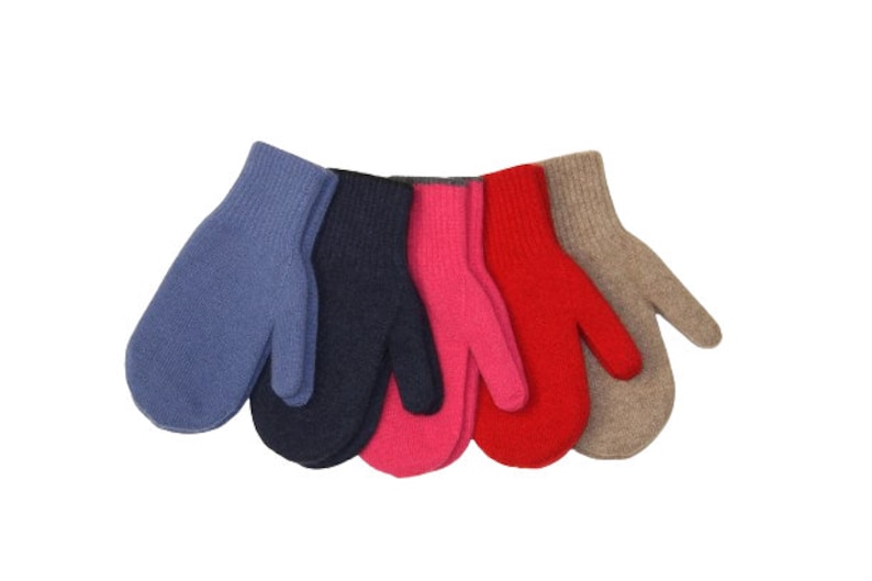 Season End Sale 100% Mongolian Natural Cashmere Mittens Double Layer Gloves for Womans Winter Glove Final Sale image 1