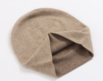 Pure Cashmere Double Layer Hat Cashmere Stylish Super Soft Natural Cashmere Hat Warm Wool Eco Friendly Winter Hat