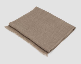 Pure Cashmere Scarf Soft Thin Cashmere Scarf Woven Cashmere Scarf - Brown