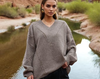 100% Natural Yak Wool Oversized Jumper Soft Sustainable Knitwear