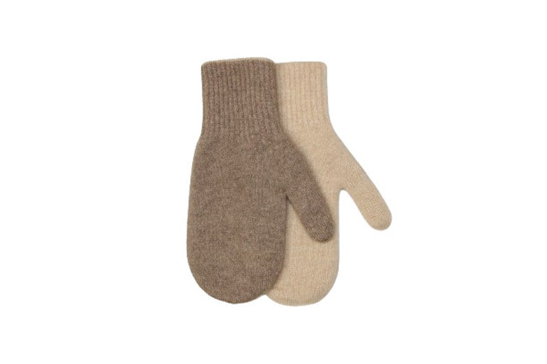 Season End Sale 100% Mongolian Natural Cashmere Mittens Double Layer Gloves for Womans Winter Glove Final Sale image 7