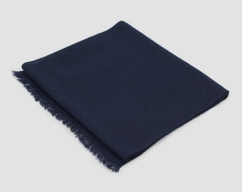 Navy Blue Cashmere Scarf 100% Cashmere Scarf Super Soft Cashmere Scarf Featherlight Scarf