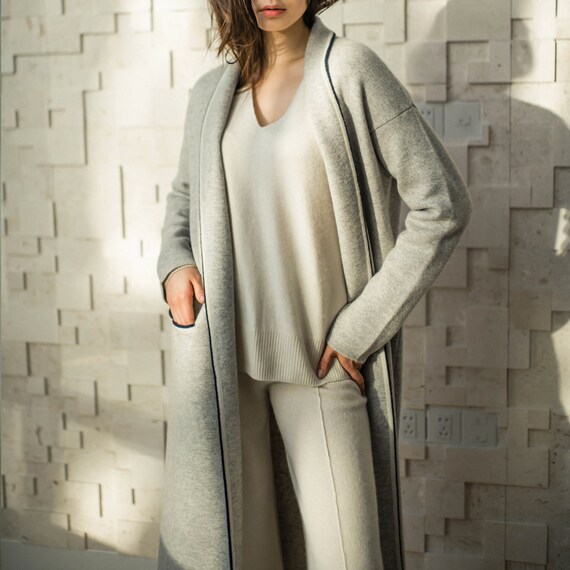 maxi cashmere cardigan
