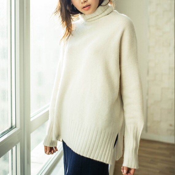 womens oversized roll neck jumper