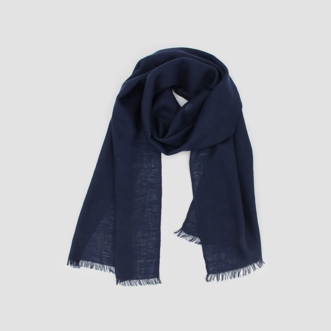 Navy Blue Cashmere Scarf 100 Cashmere Scarf Super Soft Cashmere Scarf