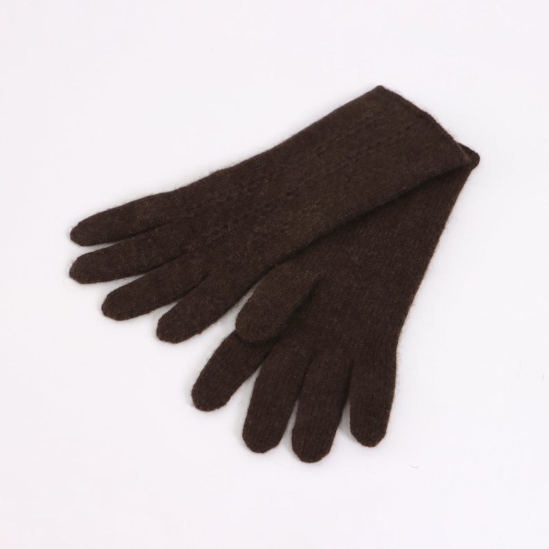 Final Sale Natural Soft Yak Wool Warm Gloves Hand Warmer Winter Gloves 100% Eco Yak Down Gloves Sale Big Sale Dark Brown