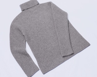 Natural 100% Yak Wool Mens High Neck Sweater Stylish Turtleneck