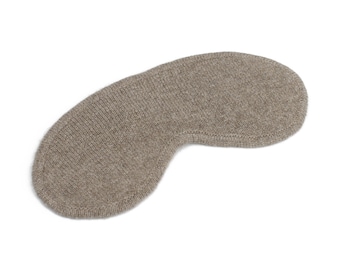 100% Mongolian Yak Wool Sleep Mask | Soft Knit Eye Cup for Travel & Meditation | Eco Friendly Gift for Her
