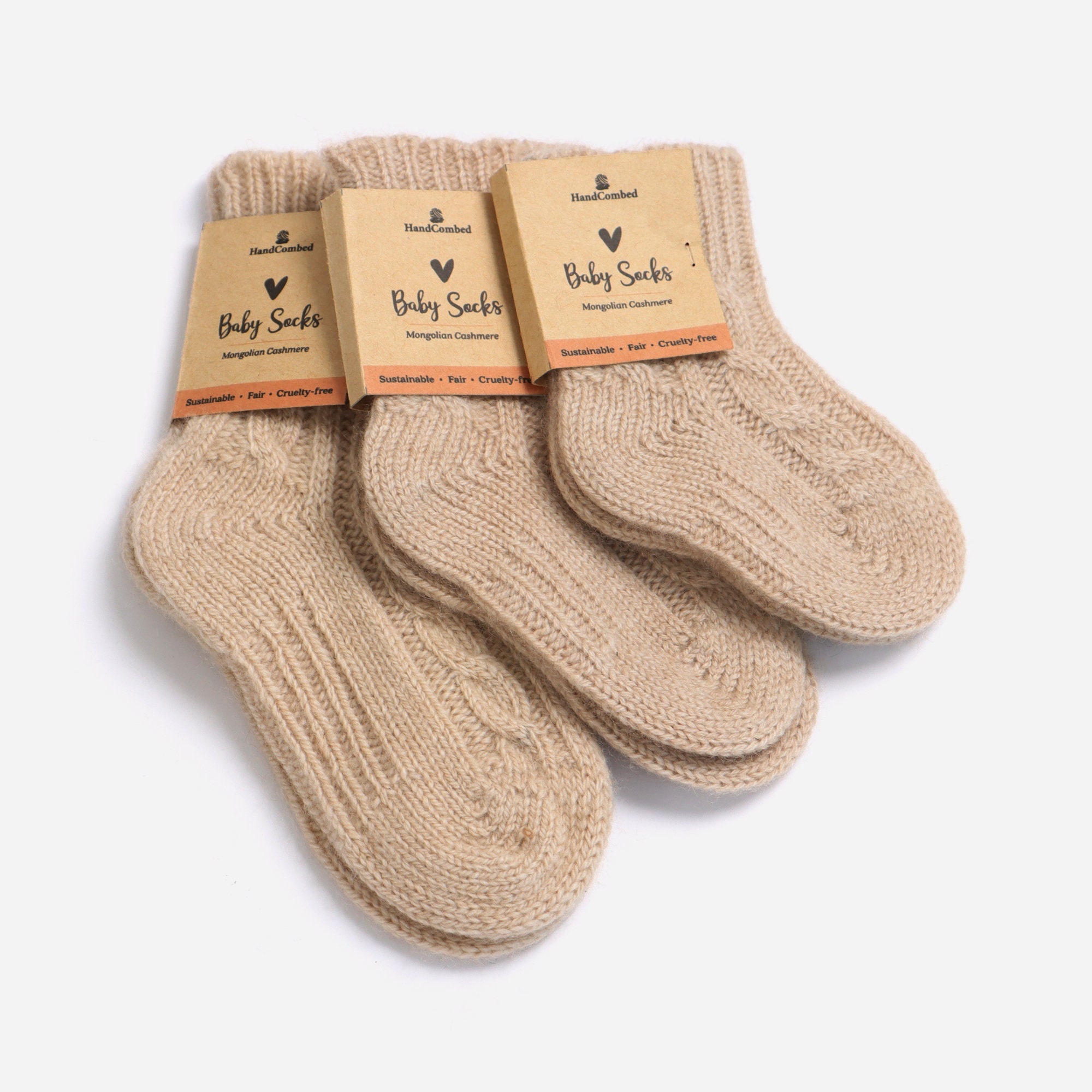 Cashmere baby socks 2025