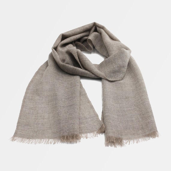 pale grey cashmere scarf