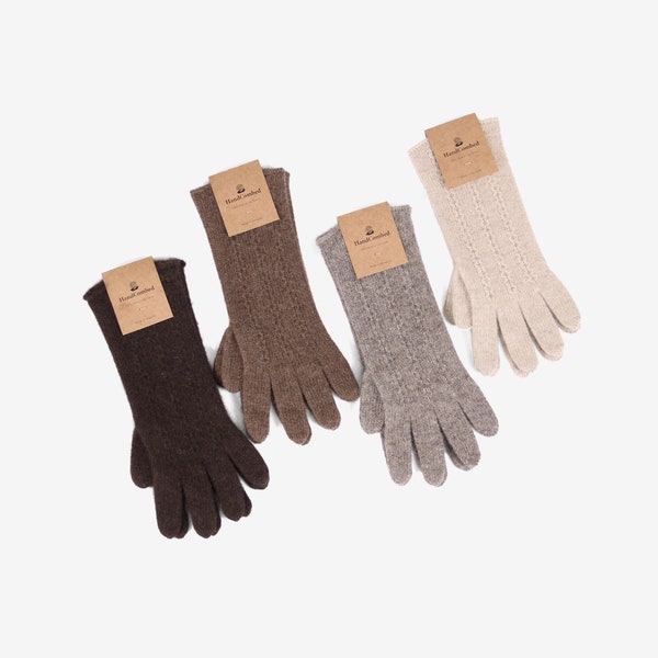 Vente finale Gants chauds en laine de yak douce naturelle Gants d'hiver chauffe-mains Gants en duvet de yak 100 % écologique