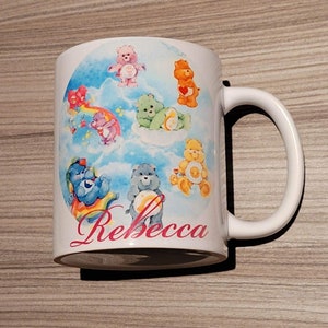 Personalisieren Sie Spaßpflege, wenn Bärenbecher -Kaffeebecher - Rundumentwurf Kaffeetasse- Geschenk für Frau - Tochter - Mutter - Pflegebärbecher & Untersetzer