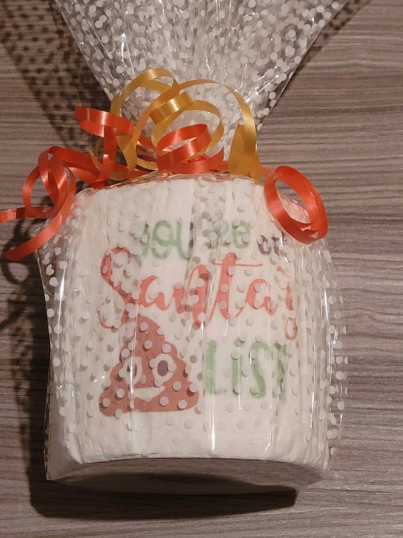 Funny Christmas Toilet Roll Joke Toilet Paper Design Fun Etsy