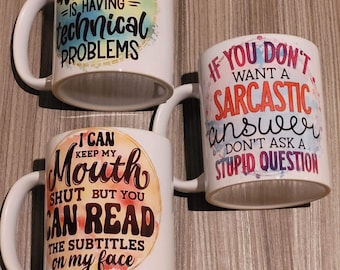 Funny Sarcastic Coffee Mug: Humorous Novelty Gift