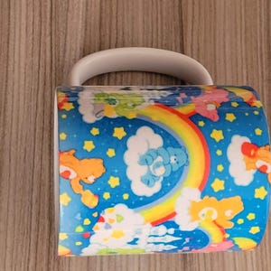 Rainbow & star care bear  inspired mug .tv show - Coffee mug - whimsical gift -80s girls -back to the 80s -cartoon magic .mums mug