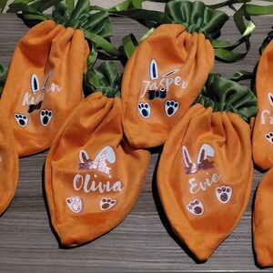Easter bunny bag -chocolate egg collection bag with bunny ears -personalised with your child’s name