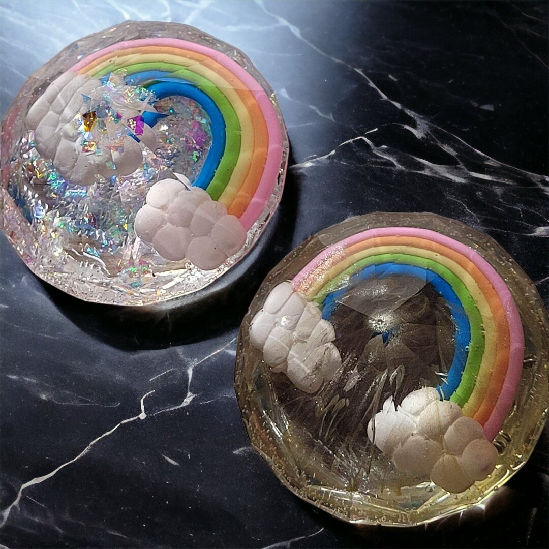 Rainbow Paperweight resin Rainbow Paperweight mothers Day Gift Office