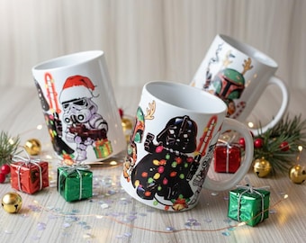 Star Wars Villains Christmas Mug – Cartoon Sci-Fi Xmas Gift