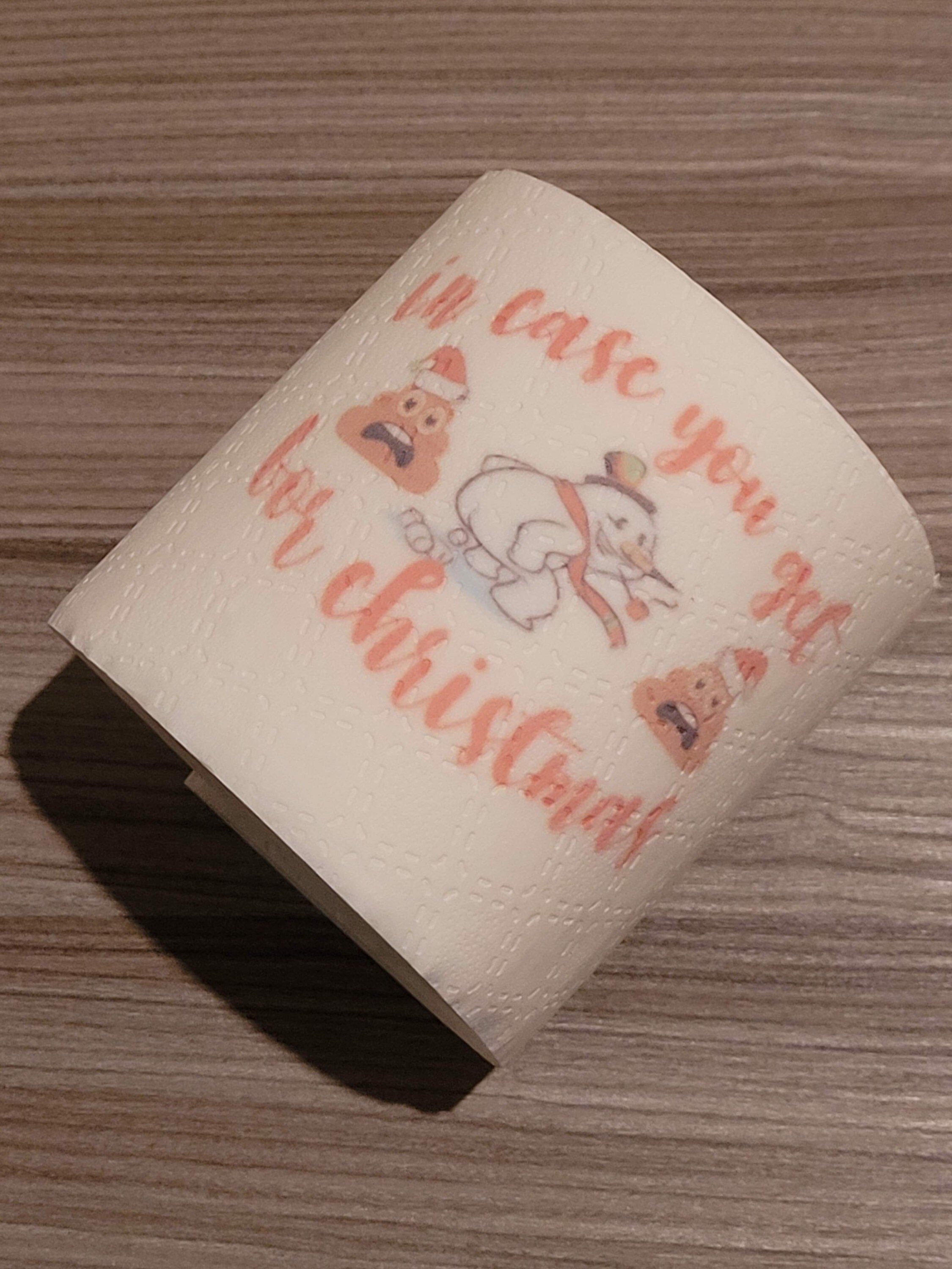 Funny Christmas Toilet Roll Joke Toilet Paper Design, Fun Toilet Roll