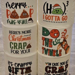 Divertente rotolo di carta igienica natalizio - Babbo Natale segreto - regalo per colleghi di lavoro - Design scherzoso della carta igienica, rotolo di carta igienica divertente, offensivo - Regali sciocchi - Scherzi di Natale