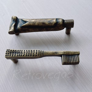3 "Loch Center Zahnbürste Zahnpasta Schublade ziehen dekorative Knäufe Schrankgriffe WMLS444