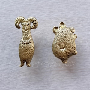 Animal Knob Solid Brass Drawer Pull Modern Style Decorative Dresser Knob Drawer Handle Cabinet Knob Modern Furniture Hardware WML801