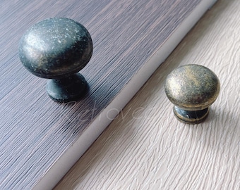 Antique Bronze Ball Cabinet Knob - Dresser Drawer Pull - (2PCS) LS509