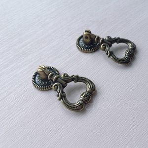 Bronze French Provincial Drop Ring Drawer Knob: Shabby Chic Dresser Pull WMLS911