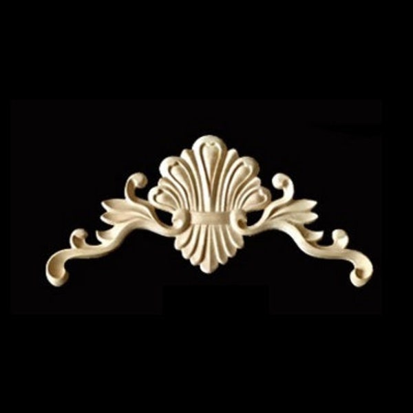 1 Piece Shabby Chic Wood Embellishments Ornate Furniture Apliques Wood Onlay Furniture Trim Supplies WA106