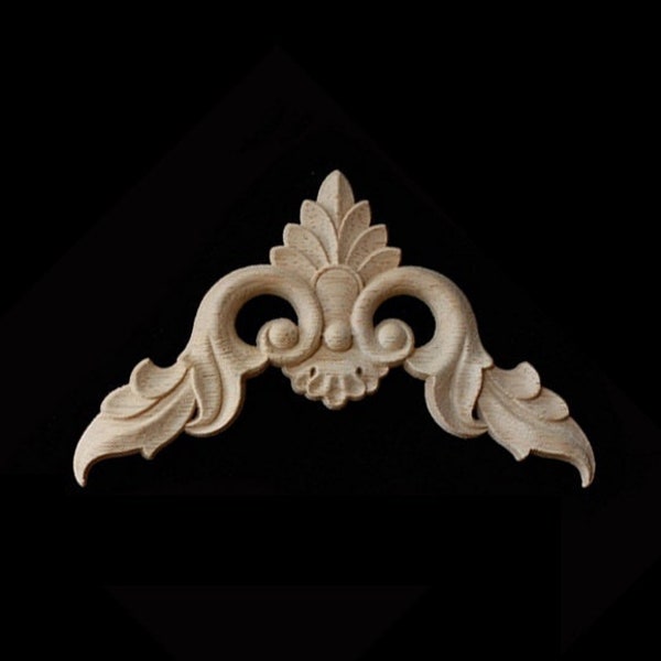 1 Piece Shabby Chic Wood Embellishments Ornate Furniture Apliques Wood Onlay Furniture Trim Supplies WA066