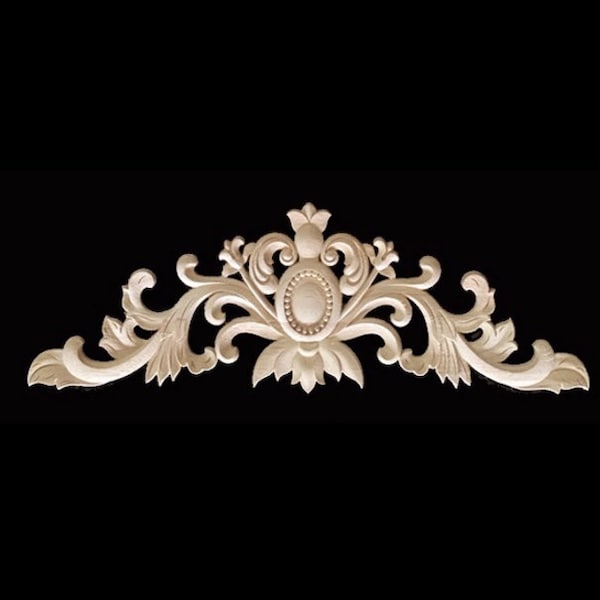 1 Piece Shabby Chic Wood Embellishments Ornate Furniture Apliques Wood Onlay Furniture Trim Supplies WA049