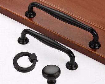 Knobs Pulls Black Drawer Pull Cabinet Decorative Dresser Drawer